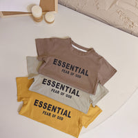 Load image into Gallery viewer, 2 Pieces Set Baby Kid Unisex Letters Print T-Shirts And Shorts Wholesale 23041190
