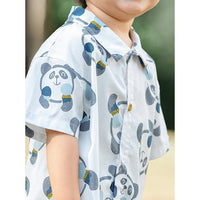 Load image into Gallery viewer, 2 Pieces Set Baby Kid Boys Animals Cartoon Print Shirts And Solid Color Shorts Wholesale 23041194
