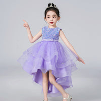 Load image into Gallery viewer, Kid Girls Solid Color Dressy Princess Dresses Wholesale 23041306
