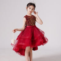 Load image into Gallery viewer, Kid Girls Solid Color Dressy Princess Dresses Wholesale 23041306
