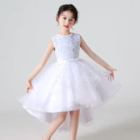 Load image into Gallery viewer, Kid Girls Solid Color Dressy Princess Dresses Wholesale 23041306
