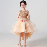 Load image into Gallery viewer, Kid Girls Solid Color Dressy Princess Dresses Wholesale 23041306
