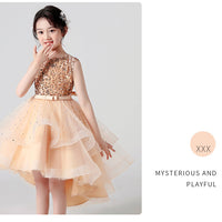 Load image into Gallery viewer, Kid Girls Solid Color Dressy Princess Dresses Wholesale 23041306
