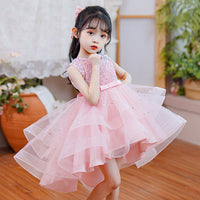 Load image into Gallery viewer, Kid Girls Solid Color Dressy Princess Dresses Wholesale 23041306
