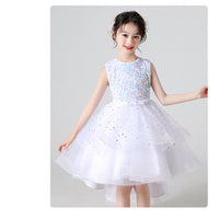 Load image into Gallery viewer, Kid Girls Solid Color Dressy Princess Dresses Wholesale 23041306
