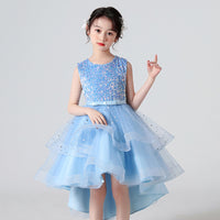 Load image into Gallery viewer, Kid Girls Solid Color Dressy Princess Dresses Wholesale 23041306
