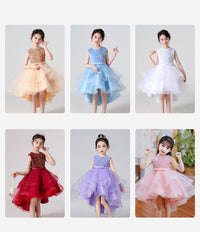 Load image into Gallery viewer, Kid Girls Solid Color Dressy Princess Dresses Wholesale 23041306

