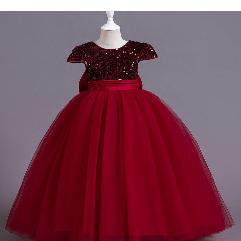 Kid Girls Color-blocking Birthday Party Dresses Princess Dresses Wholesale 230413113
