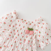 Load image into Gallery viewer, Baby Girls Fruit Print Rompers Wholesale 230413185
