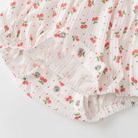 Load image into Gallery viewer, Baby Girls Fruit Print Rompers Wholesale 230413185
