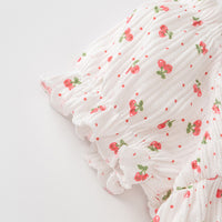 Load image into Gallery viewer, Baby Girls Fruit Print Rompers Wholesale 230413185
