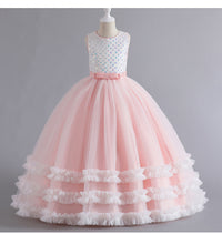Load image into Gallery viewer, Kid Girls Color-blocking Lace Princess Dresses Wholesale 230413213
