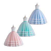 Load image into Gallery viewer, Kid Girls Color-blocking Lace Princess Dresses Wholesale 230413213
