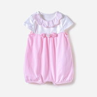 Load image into Gallery viewer, Baby Girls Color-blocking Rompers Wholesale 23041333

