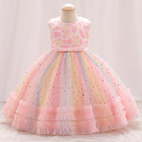 Load image into Gallery viewer, Kid Girls Color-blocking Dressy Princess Dresses Wholesale 230413350
