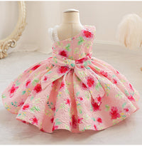 Load image into Gallery viewer, Baby Kid Girls Color-blocking Flower Print Dressy Princess Dresses Wholesale 230413351
