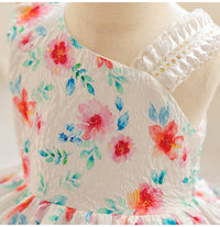 Load image into Gallery viewer, Baby Kid Girls Color-blocking Flower Print Dressy Princess Dresses Wholesale 230413351
