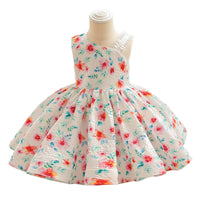Load image into Gallery viewer, Baby Kid Girls Color-blocking Flower Print Dressy Princess Dresses Wholesale 230413351
