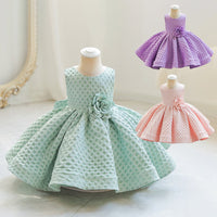 Load image into Gallery viewer, Baby Kid Girls Solid Color Dressy Princess Dresses Wholesale 230413352
