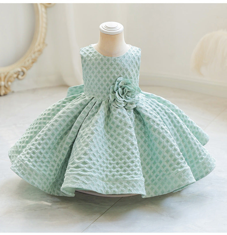 Baby Kid Girls Solid Color Dressy Princess Dresses Wholesale 230413352