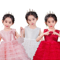 Load image into Gallery viewer, Kid Girls Solid Color Birthday Party Dresses Princess Dresses Wholesale 230413395

