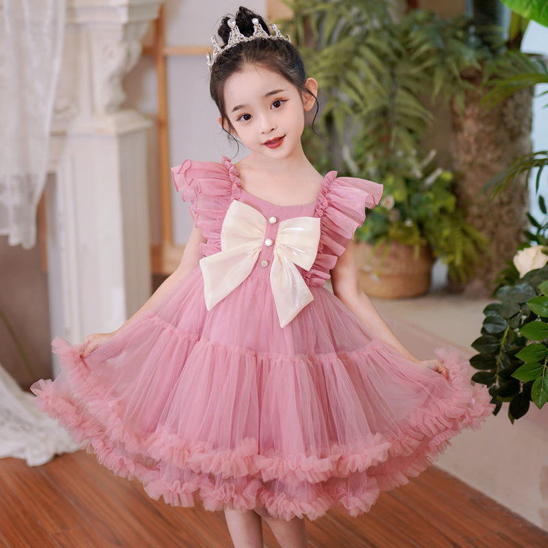 Kid Girls Solid Color Dresses Wholesale 230413418