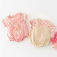 Load image into Gallery viewer, Baby Girls Striped Rabbit Rompers Wholesale 230413421
