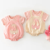Load image into Gallery viewer, Baby Girls Striped Rabbit Rompers Wholesale 230413421
