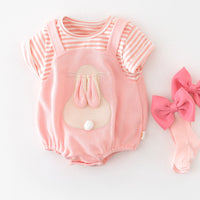 Load image into Gallery viewer, Baby Girls Striped Rabbit Rompers Wholesale 230413421
