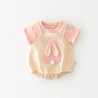 Load image into Gallery viewer, Baby Girls Striped Rabbit Rompers Wholesale 230413421
