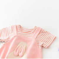 Load image into Gallery viewer, Baby Girls Striped Rabbit Rompers Wholesale 230413421
