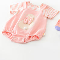 Load image into Gallery viewer, Baby Girls Striped Rabbit Rompers Wholesale 230413421
