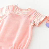 Load image into Gallery viewer, Baby Girls Striped Rabbit Rompers Wholesale 230413421

