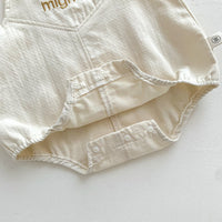 Load image into Gallery viewer, 2 Pieces Set Baby Unisex Solid Color T-Shirts Cartoon And Embroidered Rompers Wholesale 230413427
