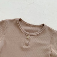 Load image into Gallery viewer, 2 Pieces Set Baby Unisex Solid Color T-Shirts Cartoon And Embroidered Rompers Wholesale 230413427
