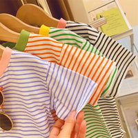Load image into Gallery viewer, Baby Kid Girls Striped T-Shirts Wholesale 230413437
