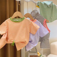 Load image into Gallery viewer, Baby Kid Girls Striped T-Shirts Wholesale 230413437
