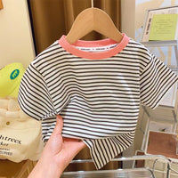 Load image into Gallery viewer, Baby Kid Girls Striped T-Shirts Wholesale 230413437
