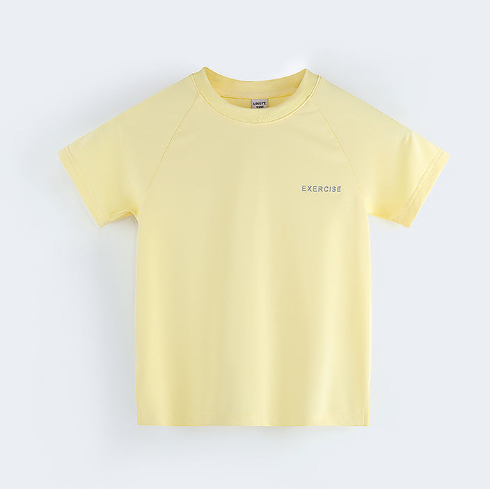 Kid Unisex Solid Color Letters Sports T-Shirts Wholesale 230413453
