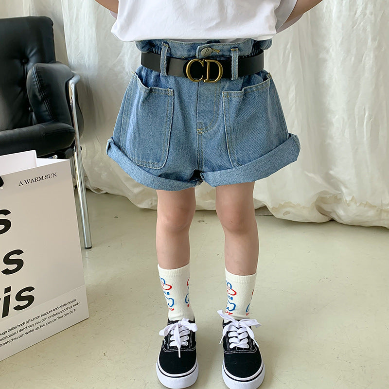 Baby Kid Girls Solid Color Shorts Wholesale 230413475