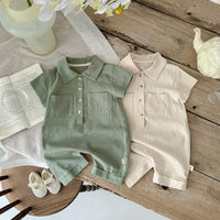 Load image into Gallery viewer, Baby Unisex Solid Color Rompers Wholesale 230413577
