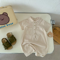 Load image into Gallery viewer, Baby Unisex Solid Color Rompers Wholesale 230413577
