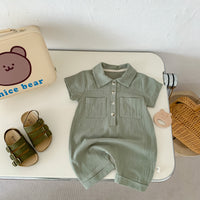 Load image into Gallery viewer, Baby Unisex Solid Color Rompers Wholesale 230413577
