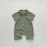 Load image into Gallery viewer, Baby Unisex Solid Color Rompers Wholesale 230413577
