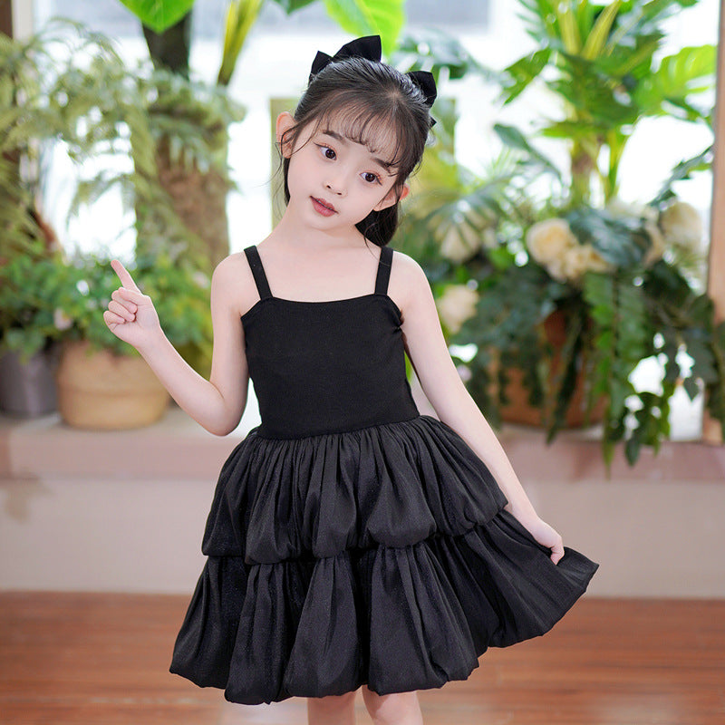 Baby Kid Girls Solid Color Color-blocking Dresses Wholesale 230413587