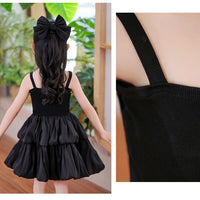 Load image into Gallery viewer, Baby Kid Girls Solid Color Color-blocking Dresses Wholesale 230413587
