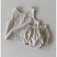 Load image into Gallery viewer, 2 Pieces Set Baby Unisex Striped Tank Tops And Shorts Wholesale 230413590
