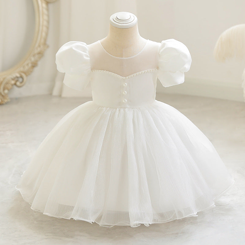 Baby Kid Girls Solid Color Dressy Princess Dresses Wholesale 230413599