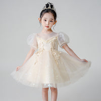 Load image into Gallery viewer, Kid Girls Solid Color Dressy Princess Dresses Wholesale 230413606

