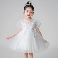 Load image into Gallery viewer, Kid Girls Solid Color Dressy Princess Dresses Wholesale 230413606
